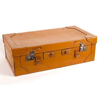 Lot 331 - A leather suitcase, 85cm x 45cm