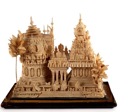 Lot 372 - A late 19th Century Indian paperwork diorama...