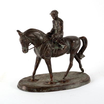 Lot 388 - A mid 20th Century bronze figure of a horse...