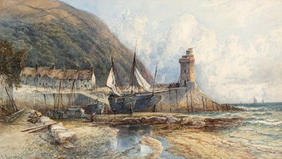 Lot 424 - John Syer (1815-1885)/Lynmouth Harbour/a...