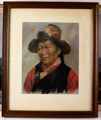 Lot 452 - 20th Century School/Portrait of a Tibetan...