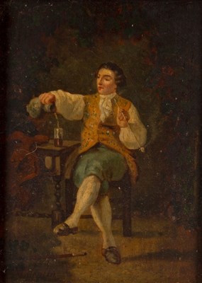 Lot 483 - Valentin/Interior Scene/with seated gentleman...