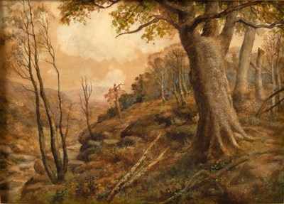 Lot 486 - W R Sell/Wooded Landscape/oil on board, 25cm x...