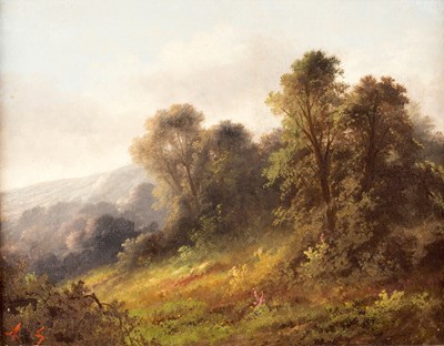 Lot 497 - English School, circa 1900/Landscape with...