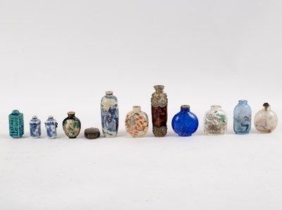 Lot 555 - A small collection of Chinese snuff bottles,...