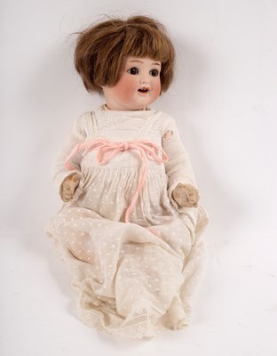 Lot 596 - A Heubach Koppeldorf 342.410 bisque head doll...