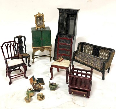 Lot 648 - A small quantity of dolls house furniture...