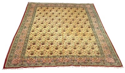 Lot 682 - A Persian Qum wool and silk carpet, mid 20th...