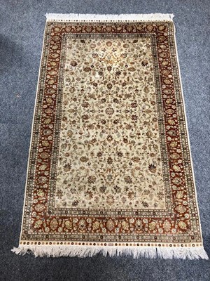 Lot 683 - A Hereke silk rug, West Anatolia, late 20th...