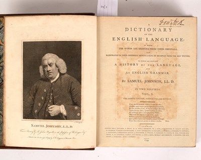 Lot 733 - Johnson, Dr. Samuel. A Dictionary of the...