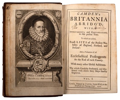 Lot 774 - Camden's Britannia Abridg'd, 2 vols., 1701....