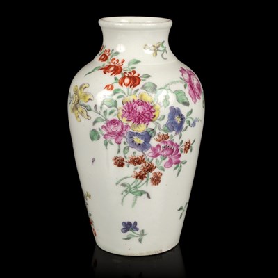 Lot 873 - A Worcester baluster vase, circa 1758-62, of...