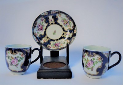 Lot 880 - Two Worcester blue scale ground coffee cups...