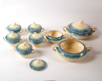 Lot 913 - A Clarice Cliff part dinner service in the...