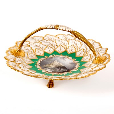 Lot 929 - A Flight, Barr & Barr circular card basket,...