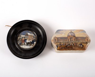 Lot 938 - A Staffordshire pot lid, 'Alas Poor Bruin',...