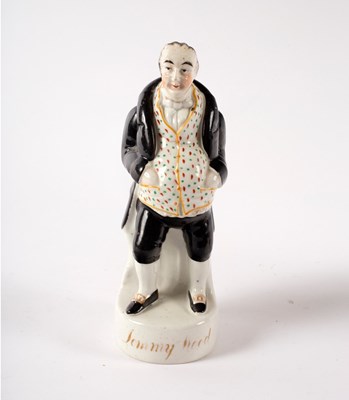 Lot 946 - A named Staffordshire figure 'Jemmy Wood' with...