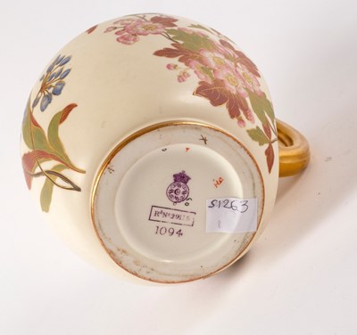 Lot 947 - A Royal Worcester blush ivory jug, 1094,...