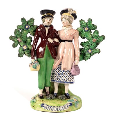 Lot 961 - An English pearlware figure group 'The Dandies'...