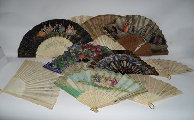 Lot 1036 - A Japanese lacquer fan box, with painted silk...