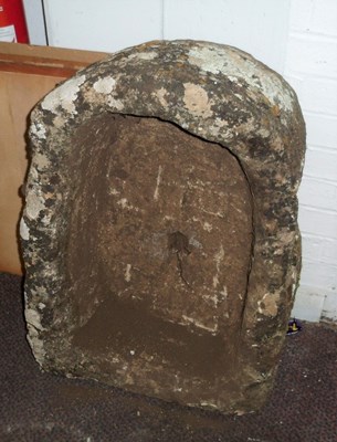 Lot 1040 - A rectangular stone garden trough, 84cm x 35cm