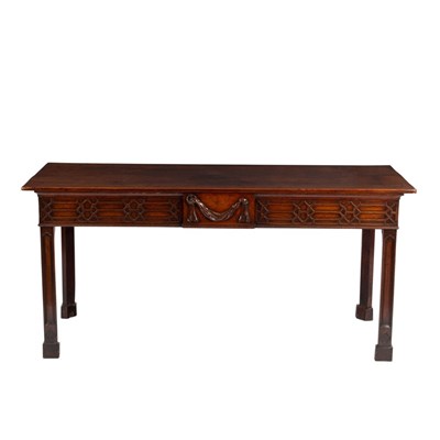 Lot 1046 - A George III mahogany serving table, the...