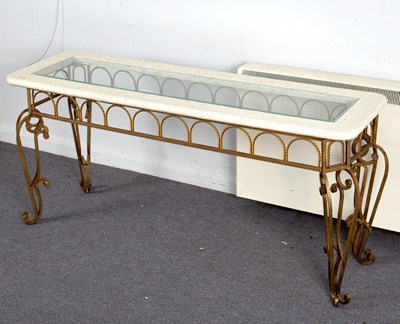 Lot 1065 - An Italian style modern console table, the...