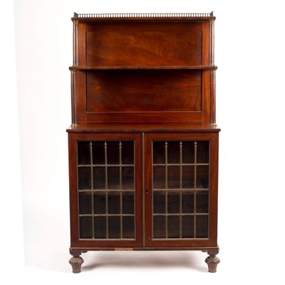 Lot 1092 - A Regency mahogany chiffonier, the waterfall...