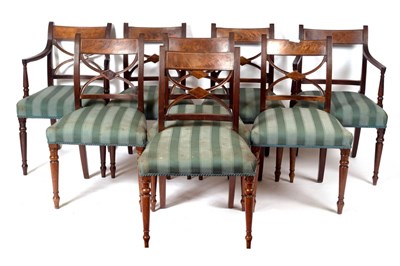 Lot 1126 - A set of eight George IV mahogany dining...