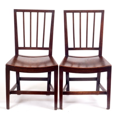 Lot 1134 - A pair of 19th Century fruitwood stick back...