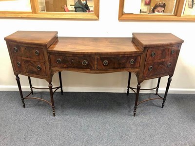 Lot 1141 - A George III mahogany bowfront sideboard, the...