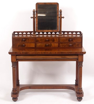 Lot 1146 - A William IV mahogany dressing table, the...