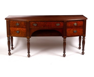 Lot 1147 - A 19th Century mahogany bowfront sideboard...