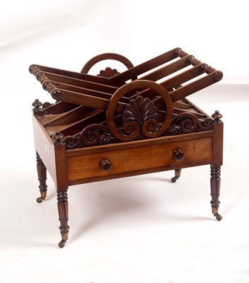 Lot 1148 - A William IV mahogany music Canterbury after...