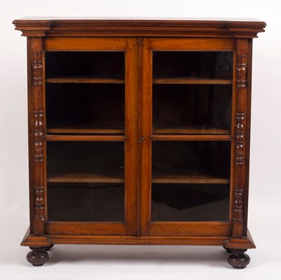 Lot 1157 - A Victorian rosewood display cabinet enclosed...