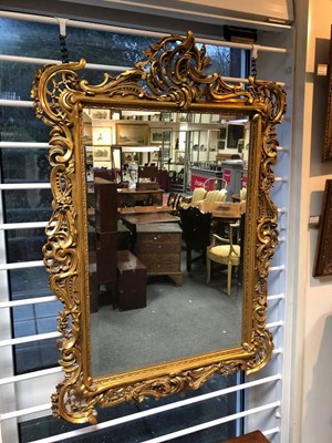 Lot 1170 - An 18th Century style gilt framed mirror, the...