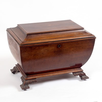 Lot 1187 - A Regency mahogany wine cooler, of sarcophagus...