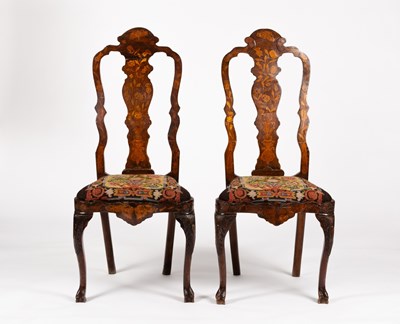 Lot 80 - A pair of early 18th Century Dutch marquetry...