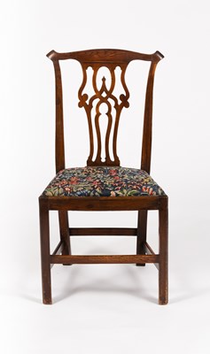 Lot 94 - A George III fruitwood chair with pierced...