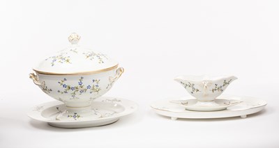 Lot 109 - A Copenhagen soup tureen, circular dish and...