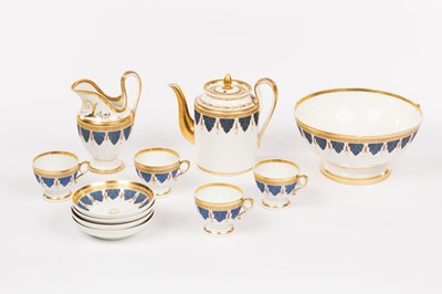 Lot 113 - A Paris porcelain part coffee service, circa...