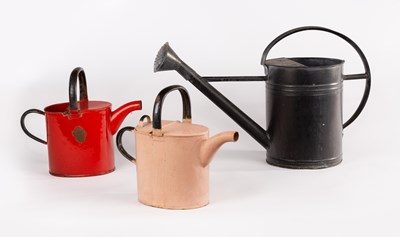 Lot 188 - Three painted watering cans