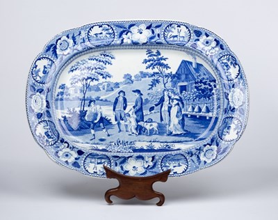 Lot 203 - A 19th Century Staffordshire blue and white...