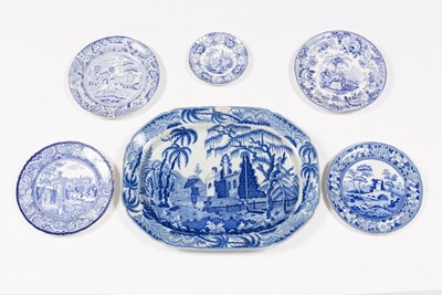 Lot 204 - A 19th Century Staffordshire blue and white...