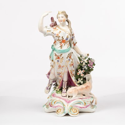 Lot 206 - A large Derby figure of Diana, circa 1765,...