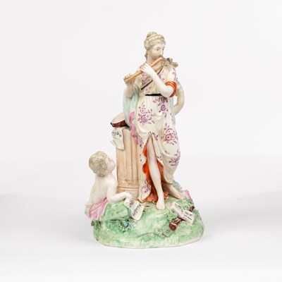 Lot 207 - A Derby figure group emblematic of Music,...