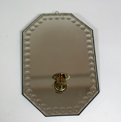 Lot 216 - An Art Deco wall sconce, the mirrored back...