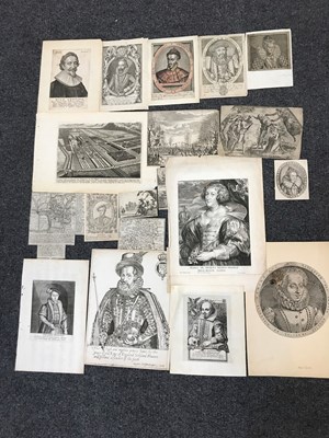 Lot 230 - Twenty-five black and white engravings (16th...