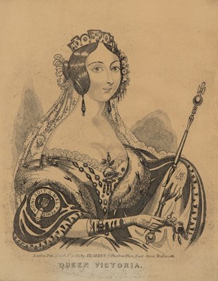 Lot 238 - J K Green (19th Century)/Queen Victoria/print,...