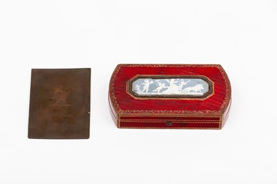 Lot 324 - An early Victorian red leather cased...